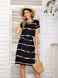 Striped Midi T-Shirt Dress Delvore