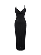 Black Sequin Bodycon Midi Dress Delvore