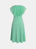 Mint Green V-Neck Midi Dress Delvore
