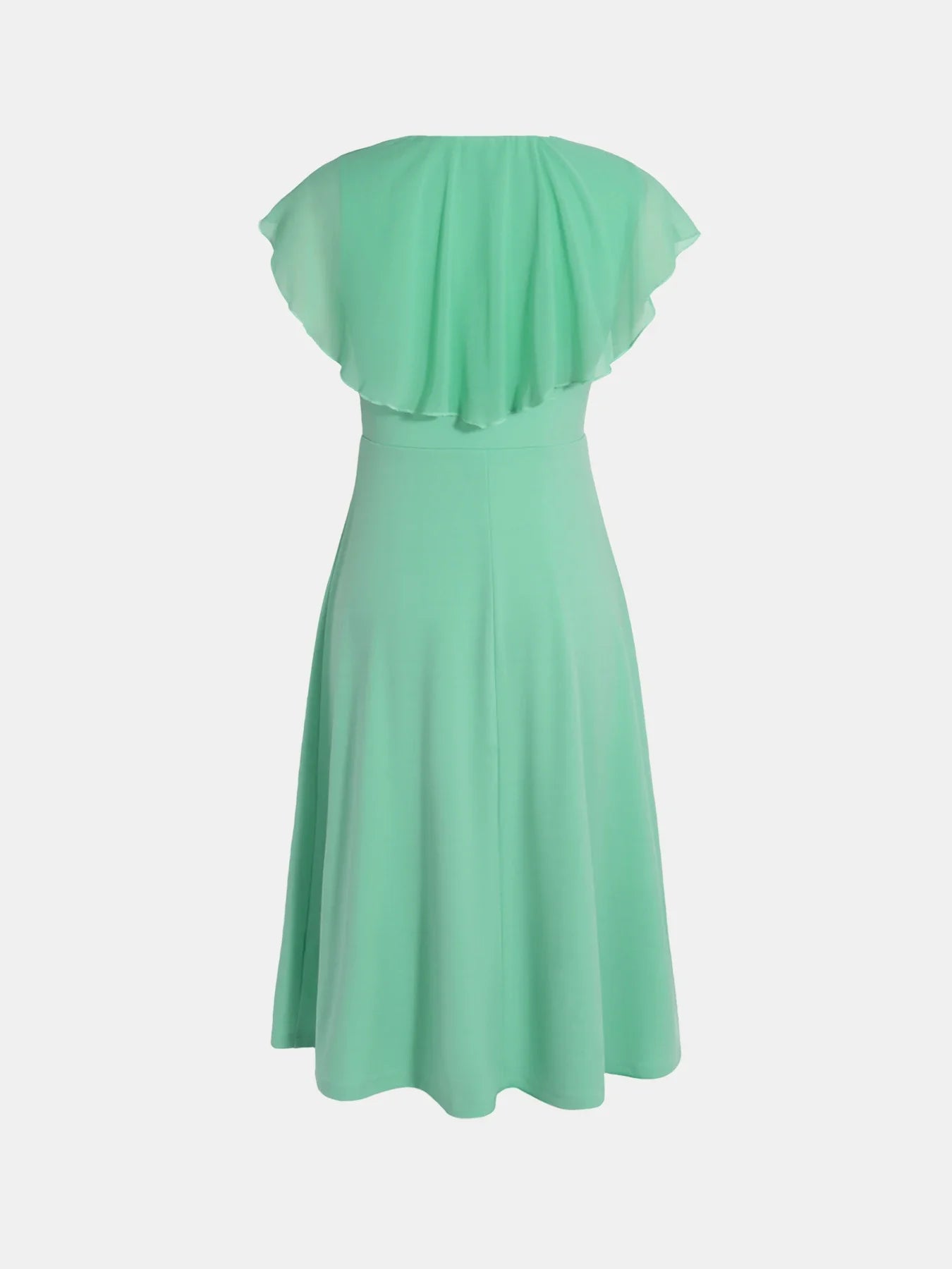 Mint Green V-Neck Midi Dress Delvore