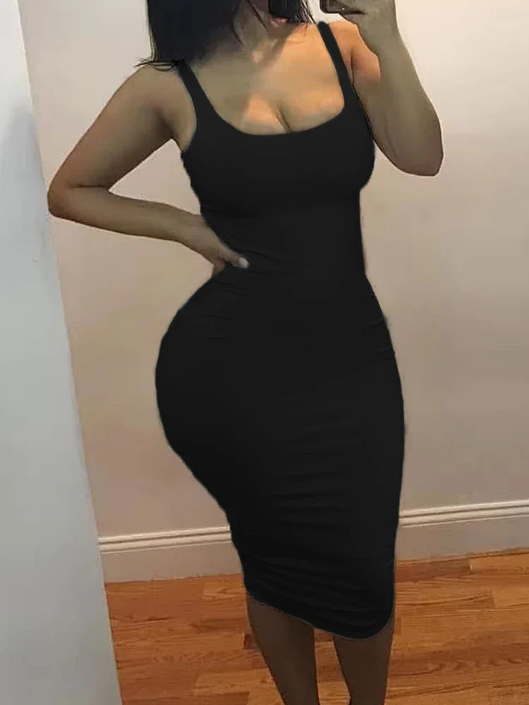 Sleeveless Square Neck Mini Dress Delvore