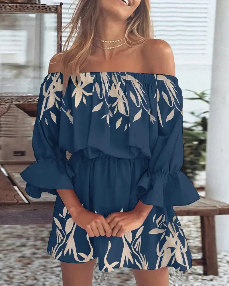 Off-Shoulder Ruffle Mini Dress Delvore