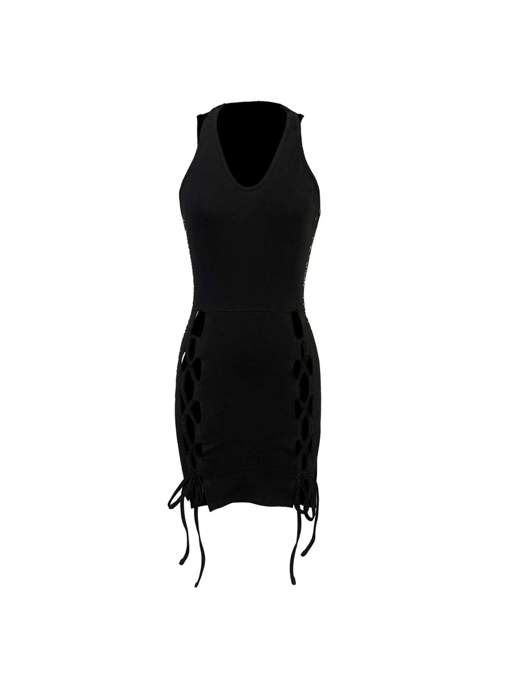 Halter V-Neck Bodycon Mini Dress Delvore