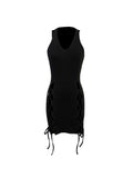 Halter V-Neck Bodycon Mini Dress Delvore