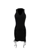 Halter V-Neck Bodycon Mini Dress Delvore