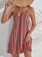 Tribal Stripe A-Line Mini Dress Delvore