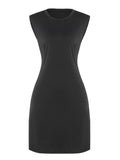 Sleeveless Crew Neck Bodycon Mini Dress Delvore