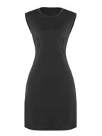 Sleeveless Crew Neck Bodycon Mini Dress Delvore