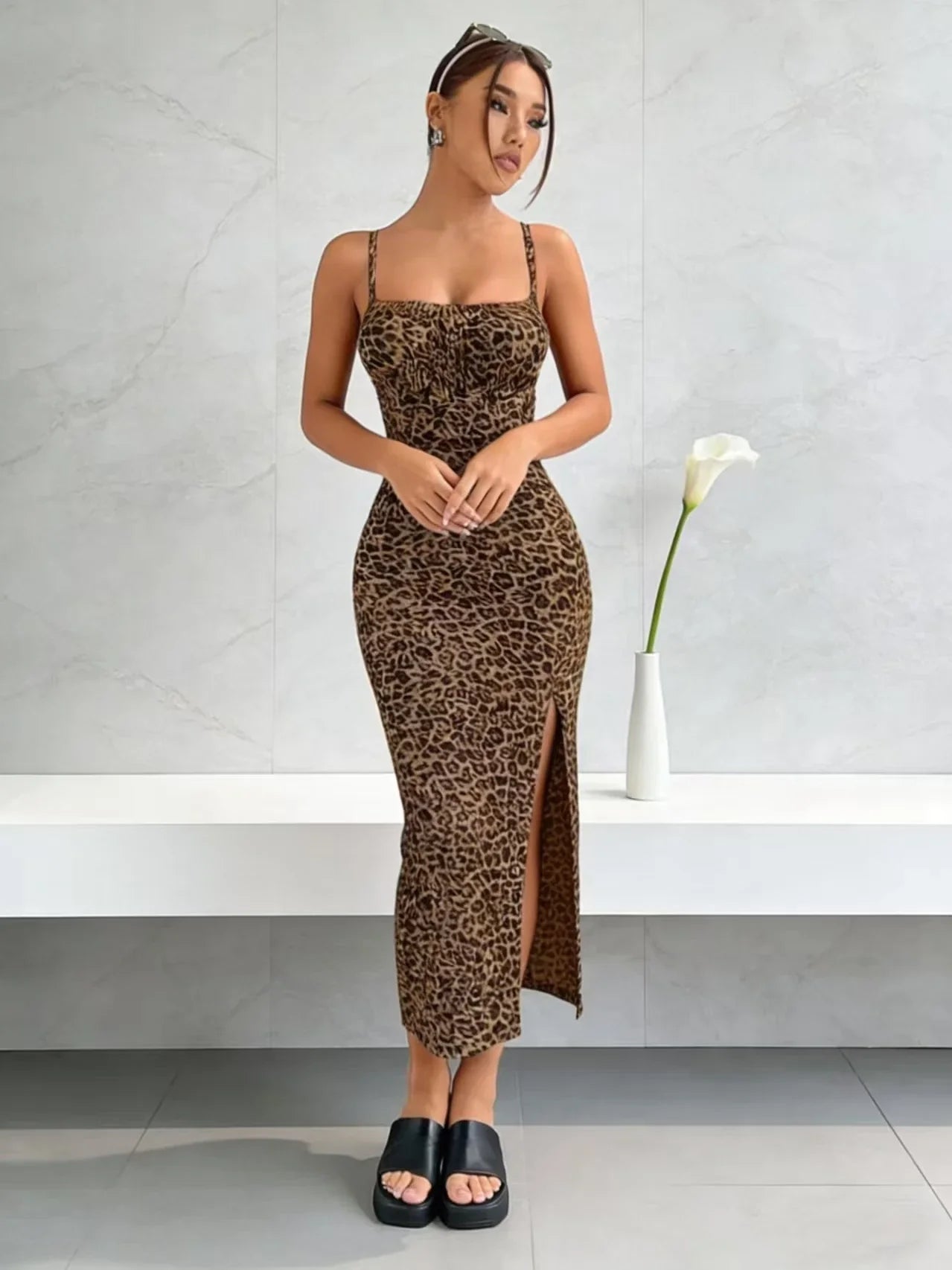 Slit Cami Dress Solid Colors Delvore