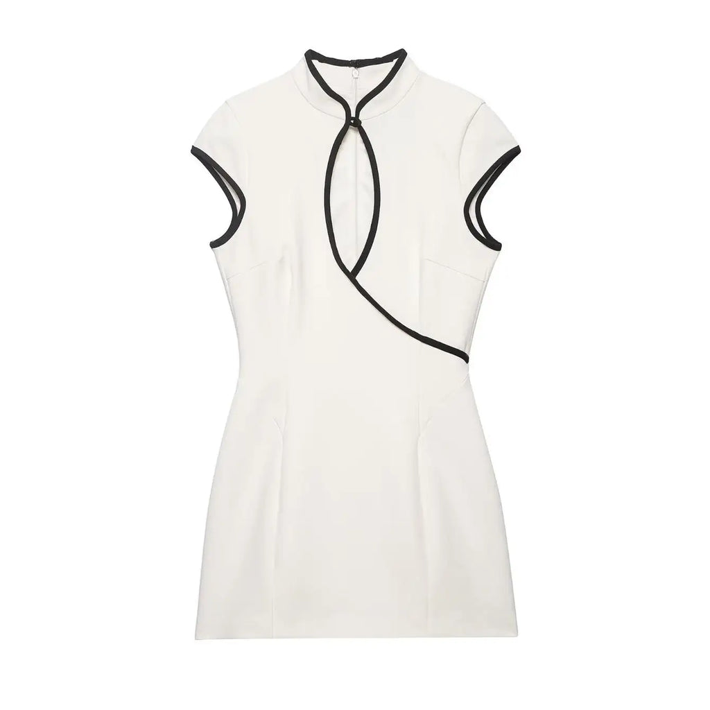 Geometric Cut-Out Mini Dress Delvore