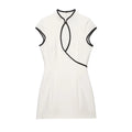 Geometric Cut-Out Mini Dress Delvore