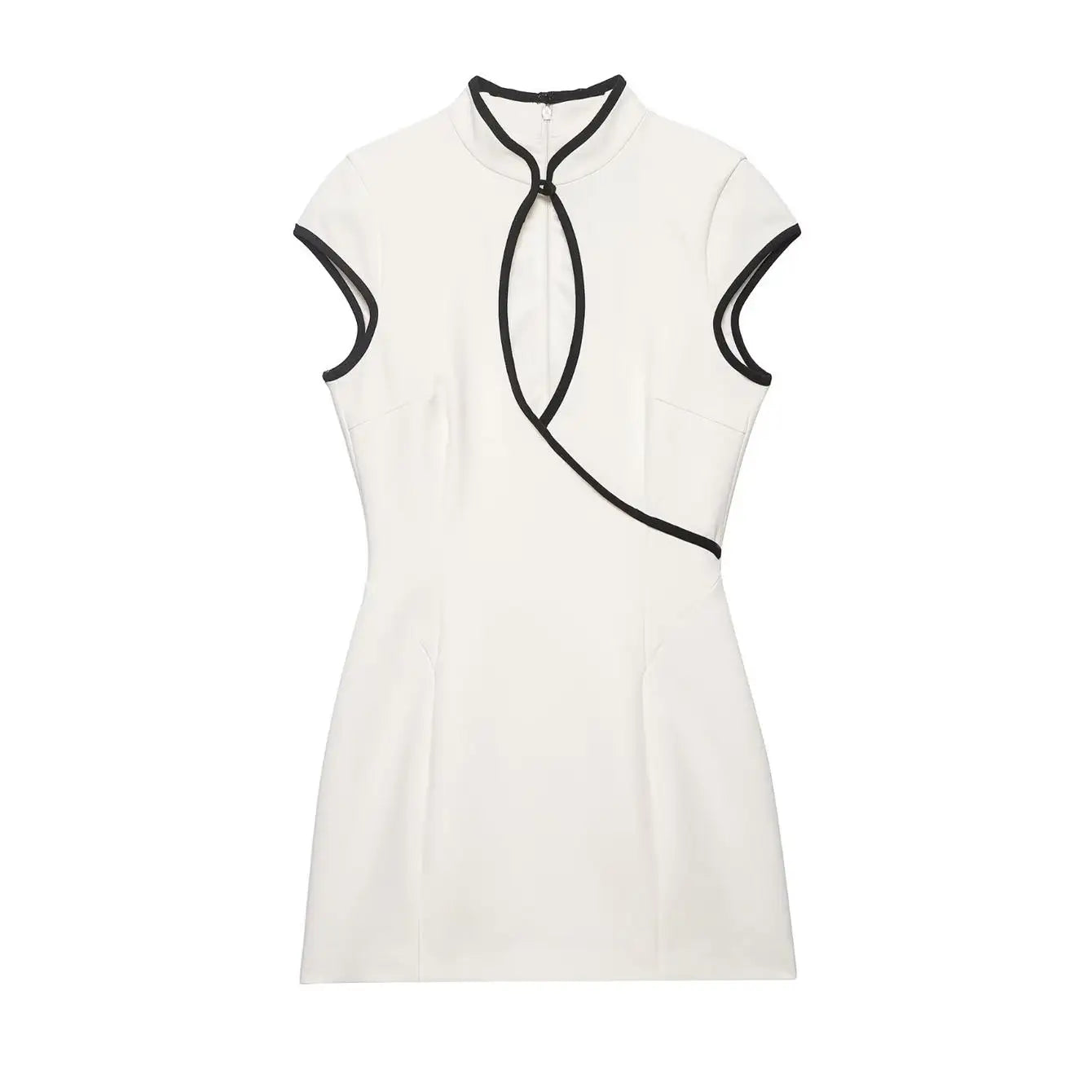 Geometric Cut-Out Mini Dress Delvore