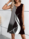 Sleeveless Keyhole A-Line Mini Dress Delvore