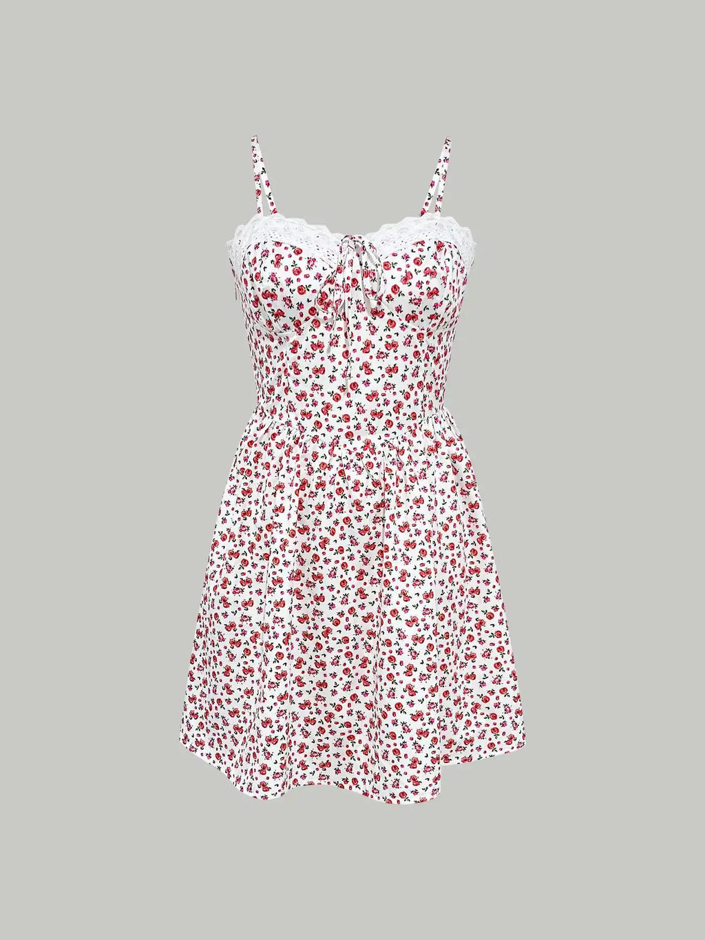 Floral Lace Trim Mini Dress Delvore