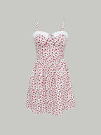 Floral Lace Trim Mini Dress Delvore
