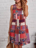 Patchwork Paisley A-Line Mini Dress Delvore