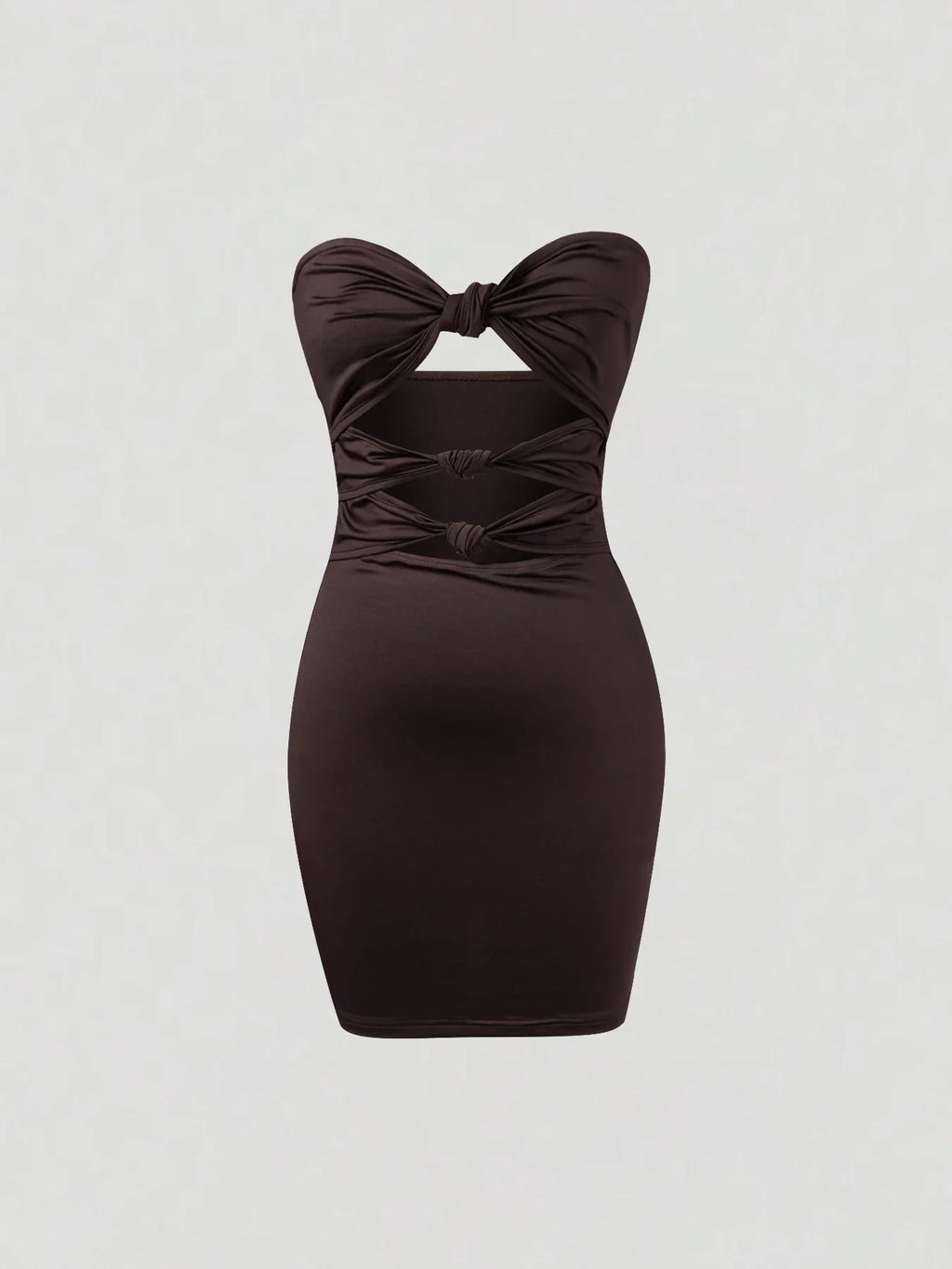 Strapless Bodycon Twist Mini Dress Delvore