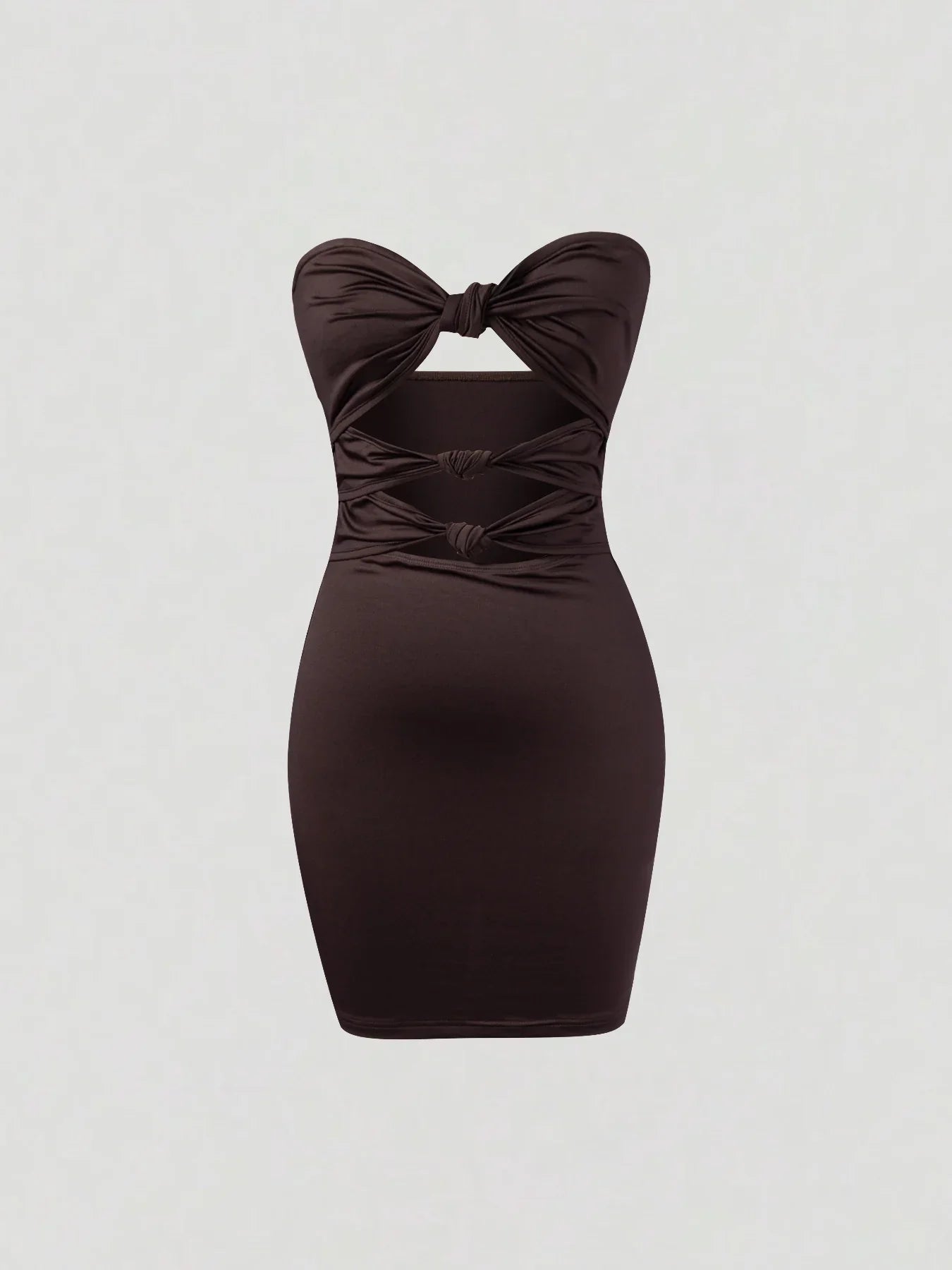 Strapless Bodycon Twist Mini Dress Delvore