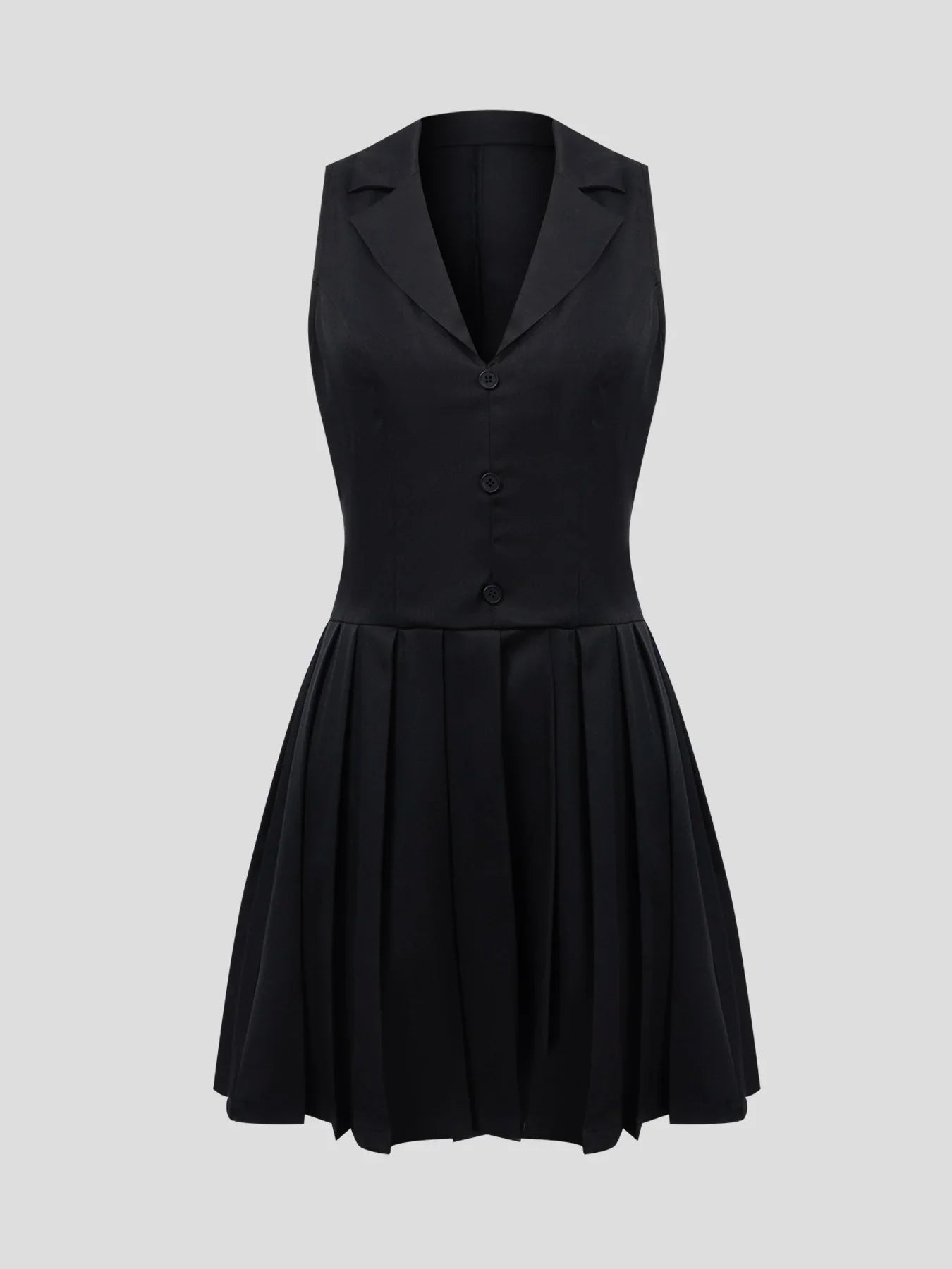 Sleeveless Blazer Collar Mini Dress Delvore