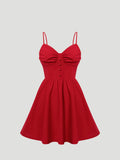 Sweetheart Neckline A-Line Mini Dress Delvore