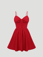 Sweetheart Neckline A-Line Mini Dress Delvore